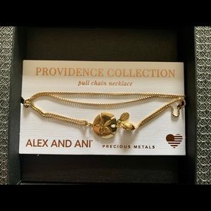 Alex and Ani pullchain necklace Sand Dollar Gold